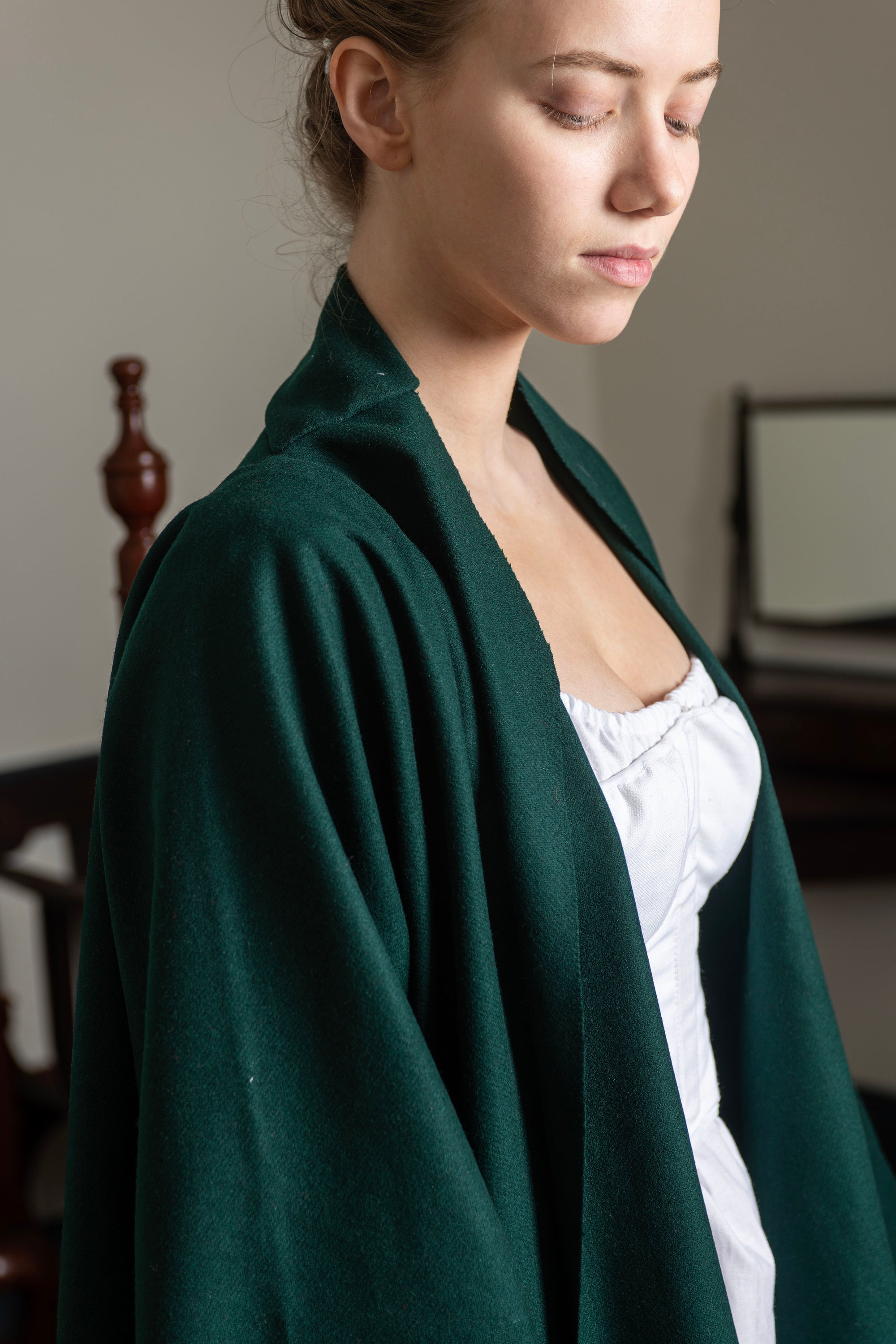 Wool Bedgown - Hunter Green