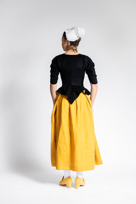 18th Century Women&#39;s Jacket from Samson Historical - Black Wool Perky