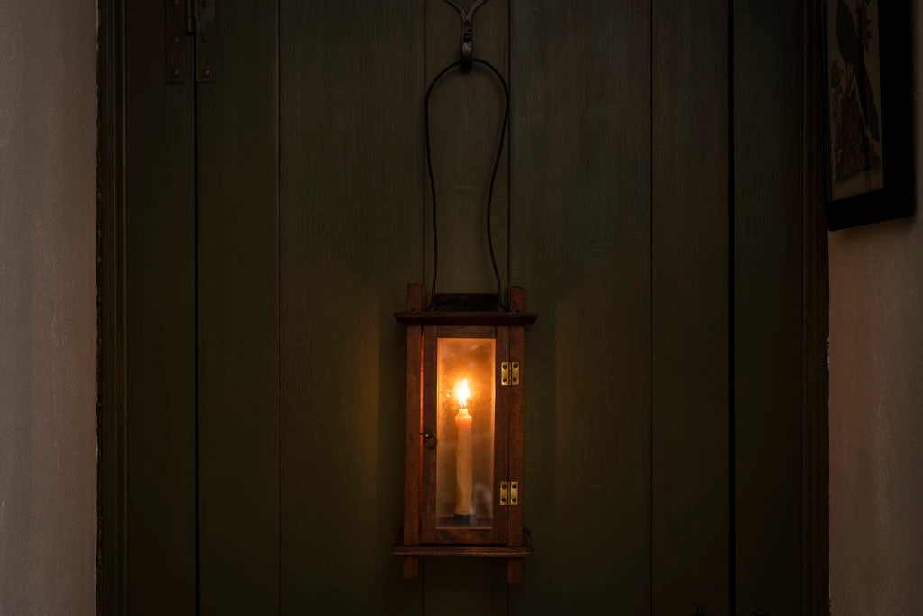 18th Century Wood Lantern with door from Samson Historical