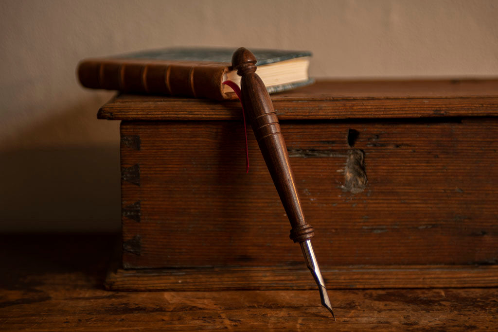 18th Century Wood Turned Calligraphy Pen from Samson Historical