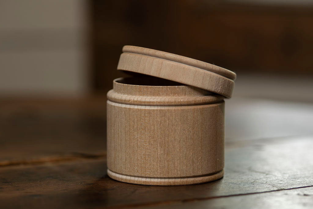 Wooden Trinket Box with lid for storing sewing supplies