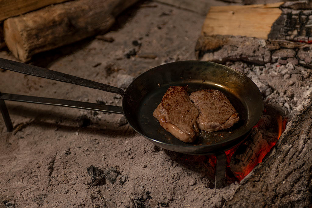 Long Handled Skillet for Open Fire Cooking from Samson Historical