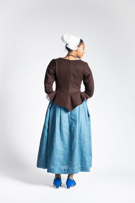 18th Century Women&#39;s Jacket from Samson Historical - Brown Wool Perky