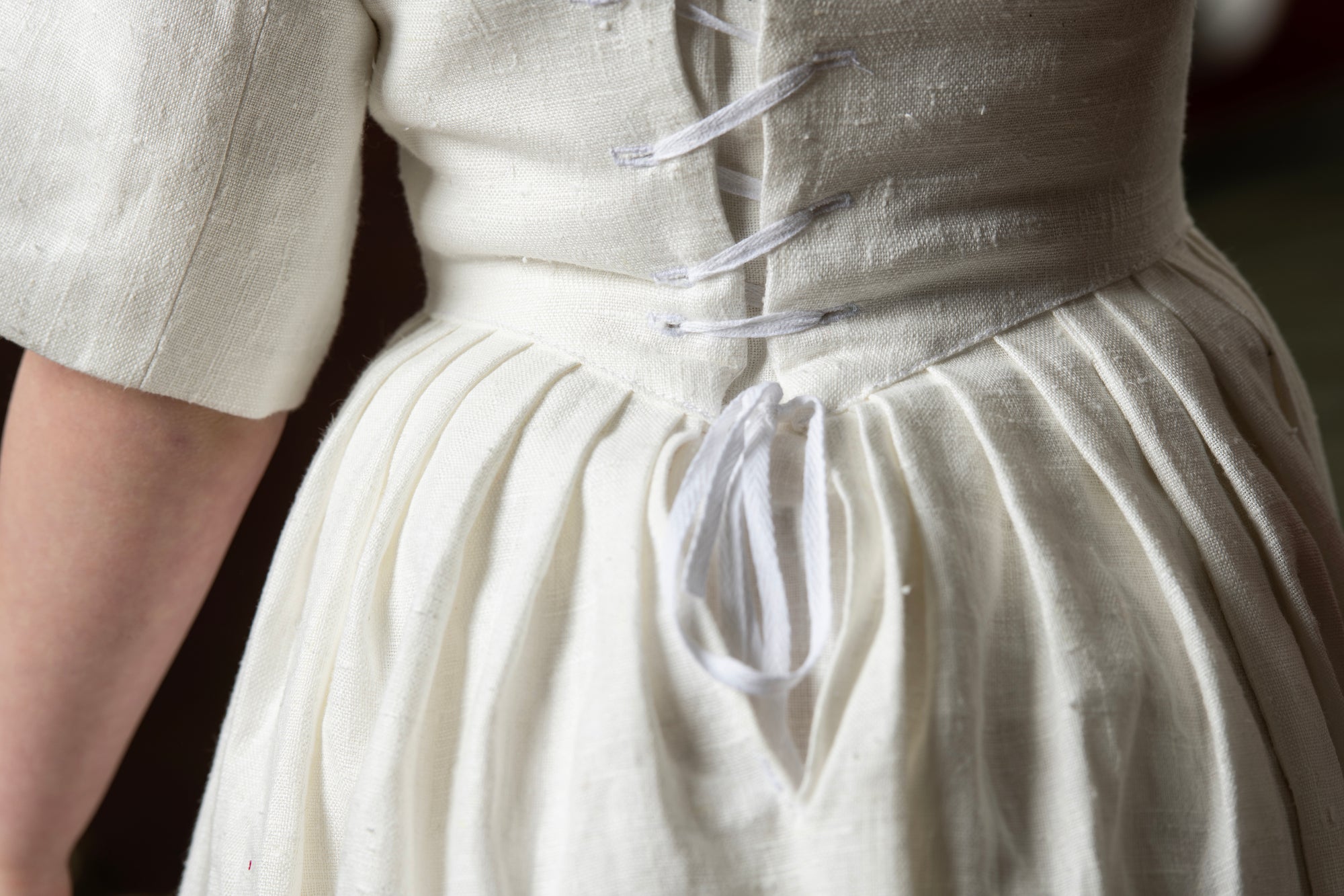 Girls Gown | White Linen