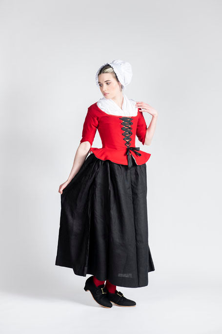 18th Century Women&#39;s Jacket from Samson Historical - Red Wool Perky